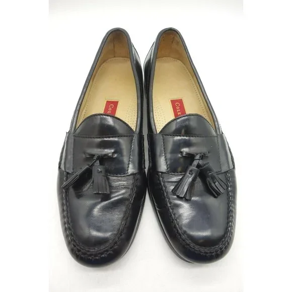Cole Haan | Shoes | Cole Haan Black Leather Slip On Tassel  display picture 1